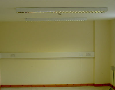 Example of office lights and socket installation